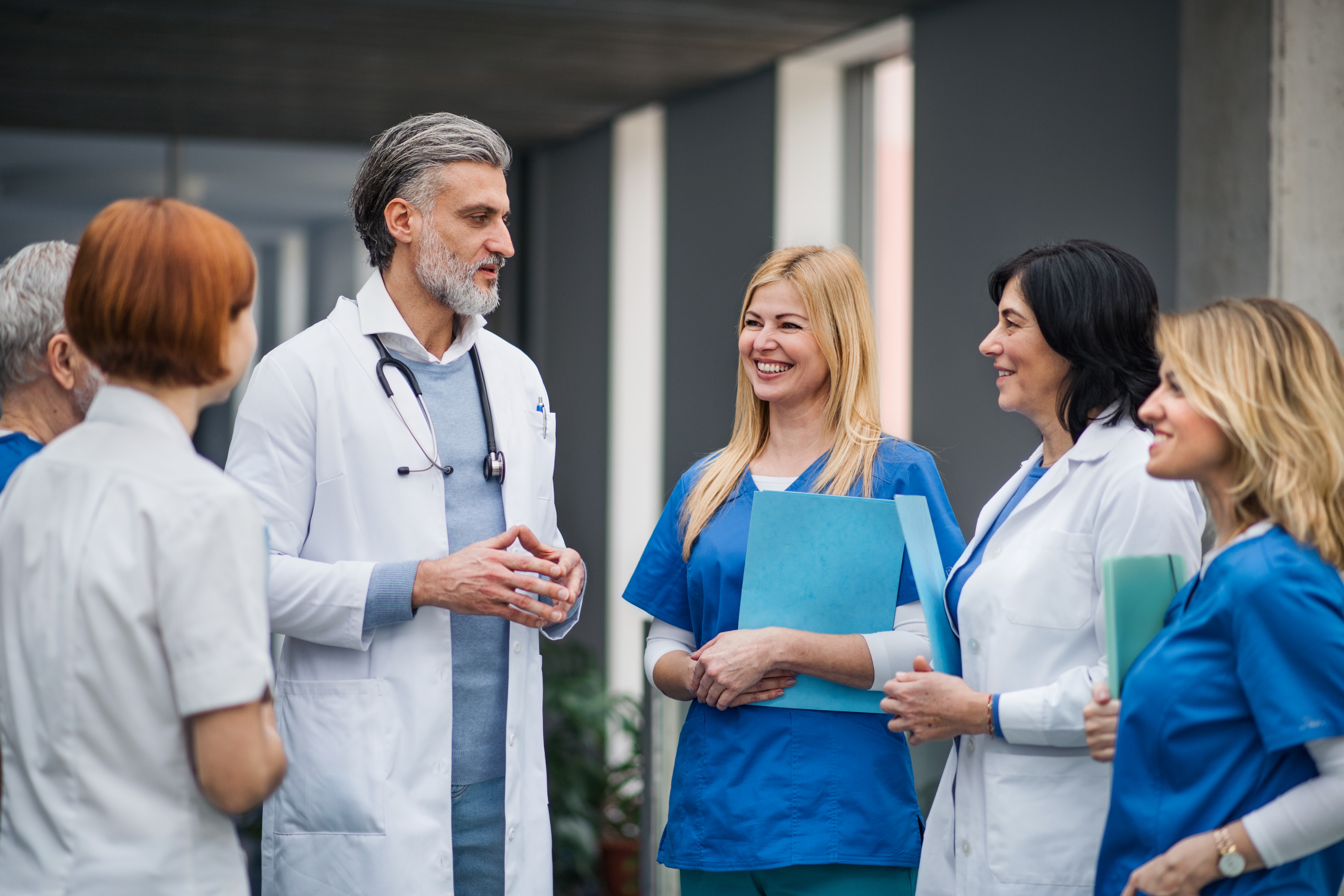 Group of doctors standing in hospital